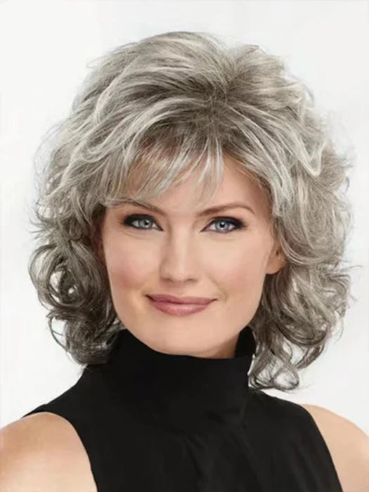 Chin Length Layered Wavy Synthetic Curly Wigs Buy 1 Get 1 Free