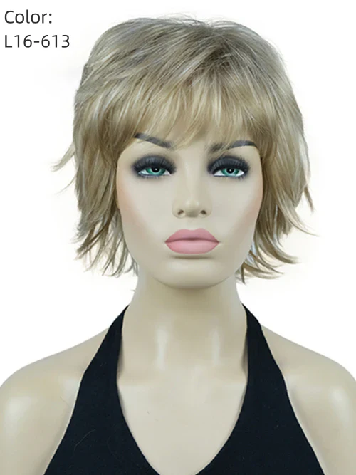 Short Choppy Layered Wavy Synthetic Hair Wigs