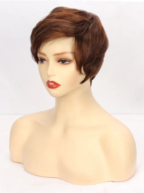 Modern Layered Short Human Hair Wigs