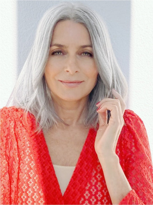 Smooth Silver White Bob Lace Front Human Hair Wigs