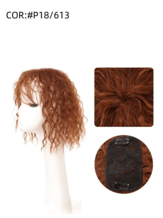 Short (10 Inch) Curly Synthetic Toppers