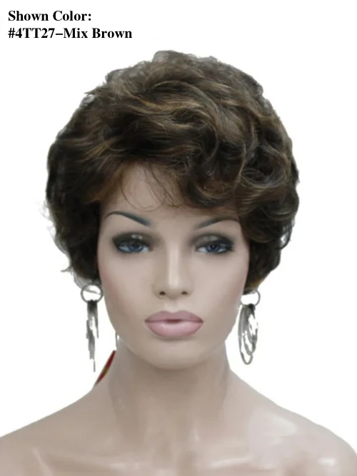 Fluffy Naturally Short Grey Curly Synthetic Wigs