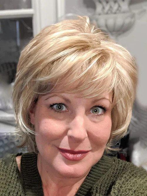 Short Choppy Layered Wavy Synthetic Hair Wigs