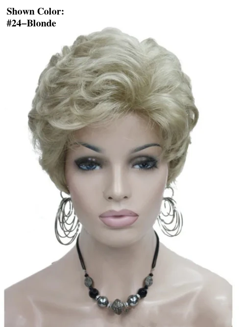 Fluffy Naturally Short Grey Curly Synthetic Wigs