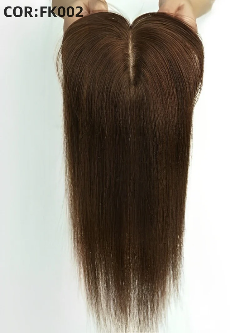 Flawless Human Hair Toppers With Bangs (14 Inch)