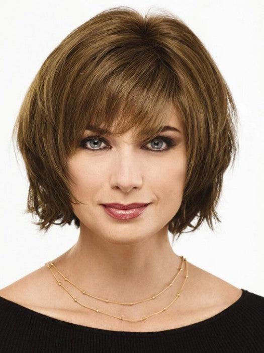 Chin Length Short Layered Chic Bob Human Hair Wigs