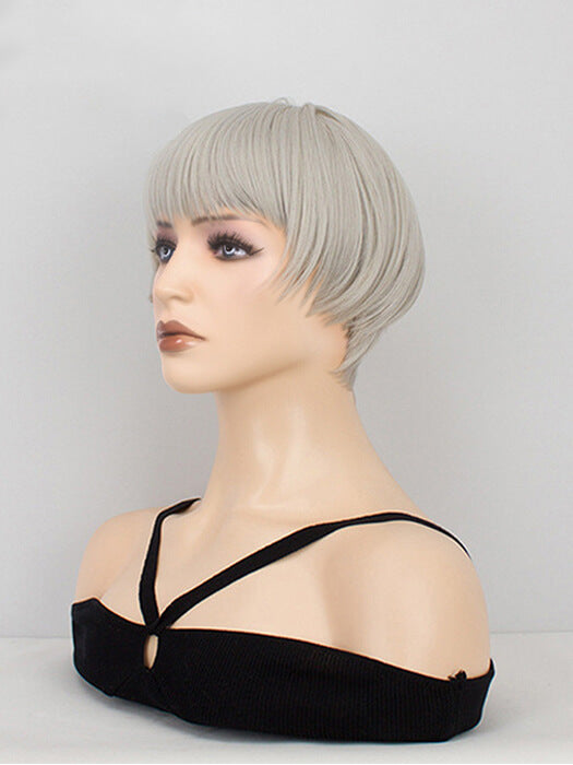 Cute Ear Length Bob Wigs Layered Straight Synthetic Wigs