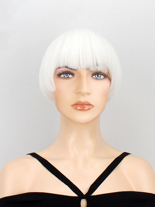 Cute Ear Length Bob Wigs Layered Straight Synthetic Wigs