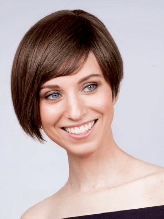 Hipster Hair Straight Wigs Short Brown Synthetic Wigs