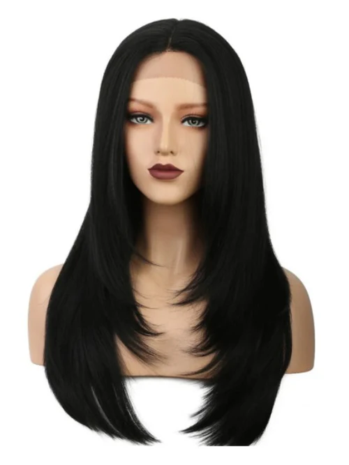 Irresistible Long Straight Layered Lace Front Synthetic Wigs