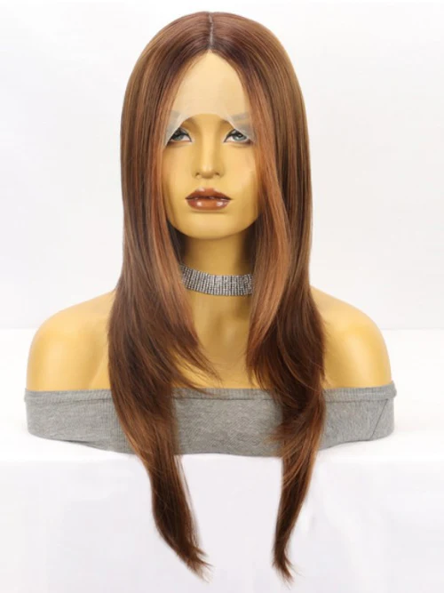 Irresistible Long Straight Layered Lace Front Synthetic Wigs