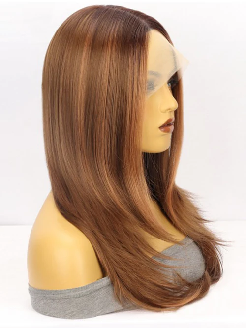 Irresistible Long Straight Layered Lace Front Synthetic Wigs