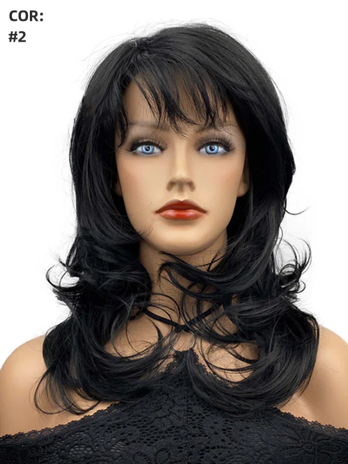 Medium Length Curly Synthetic Wig Natural Wigs