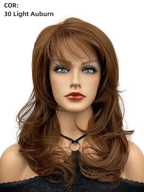 Medium Length Curly Synthetic Wig Natural Wigs