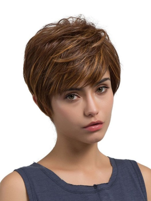 Pixie Short Straight Layered Synthetic Wigs