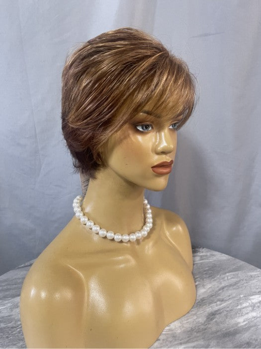 Sassy Short Layered Highlighted Synthetic Wigs (Basic Cap)