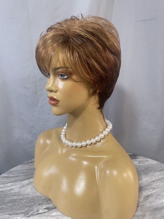 Sassy Short Layered Highlighted Synthetic Wigs (Basic Cap)
