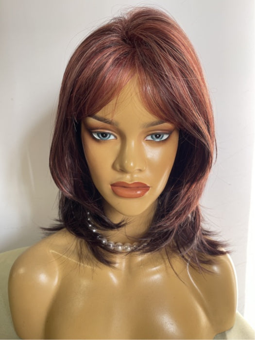 Shaggy Hairstyle Middle Length Wavy Mixed Color Synthetic Wigs(Buy 1 Get 1 Free)