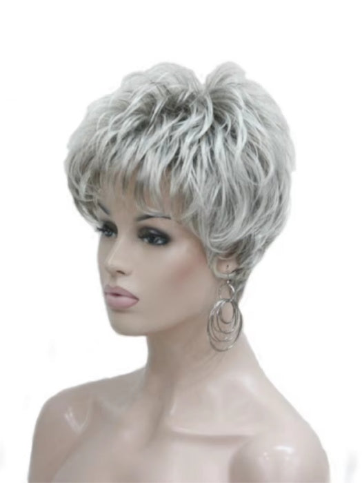 Short Straight Pixie Cut Natural Hair Synthetic Capless Wig