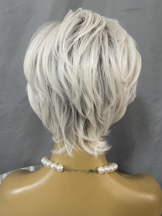 Trendy Short Layered Synthetic Wigs with Roots (Mono Part)