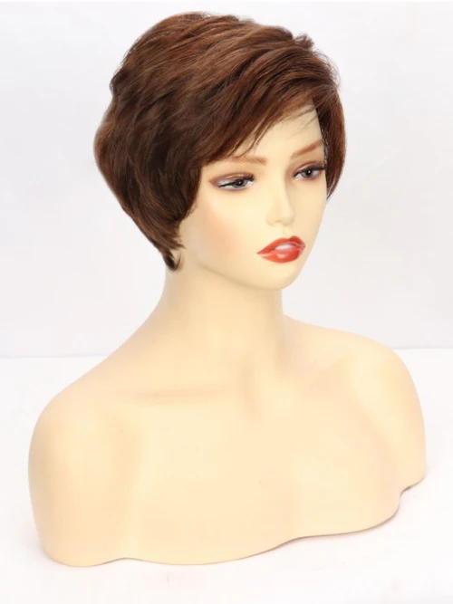 Modern Layered Short Human Hair Wigs