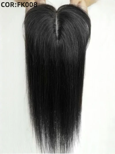 Flawless Human Hair Toppers With Bangs (14 Inch)