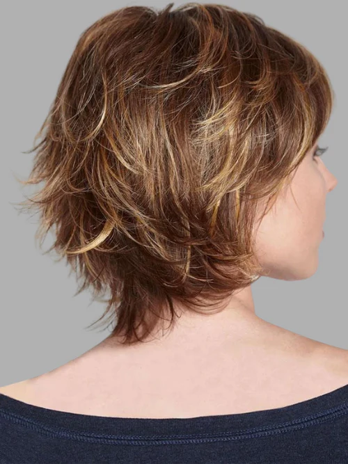 Short Choppy Layered Wavy Synthetic Hair Wigs