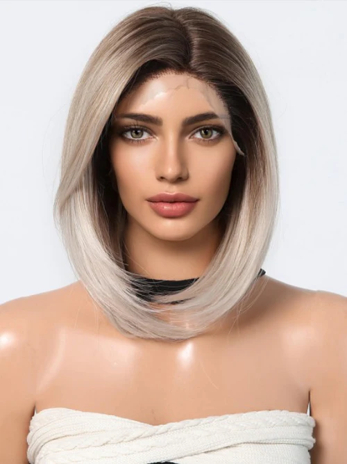 Sleek Bob 13 "×6＂ Lace Front Synthetic Wigs