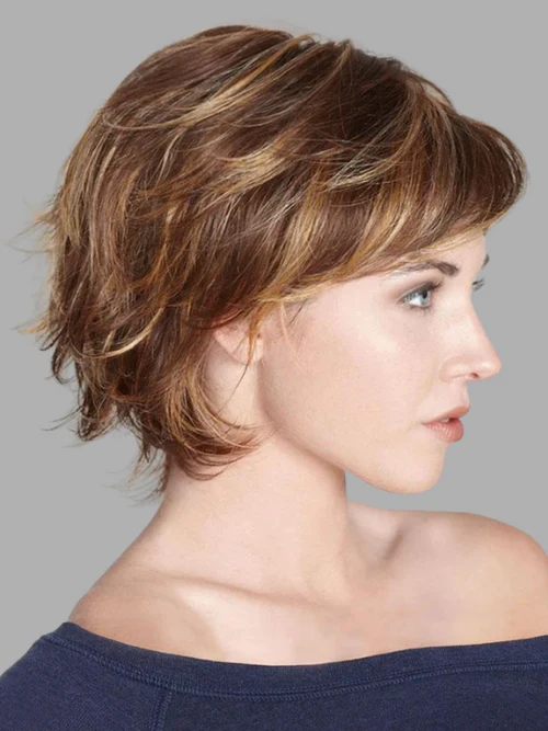 Short Choppy Layered Wavy Synthetic Hair Wigs