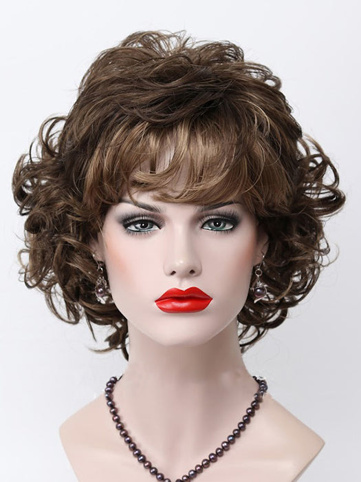 Jaclyn Smith Mid length Shag with Spiral Curls Synthetic Wigs 12 Inche