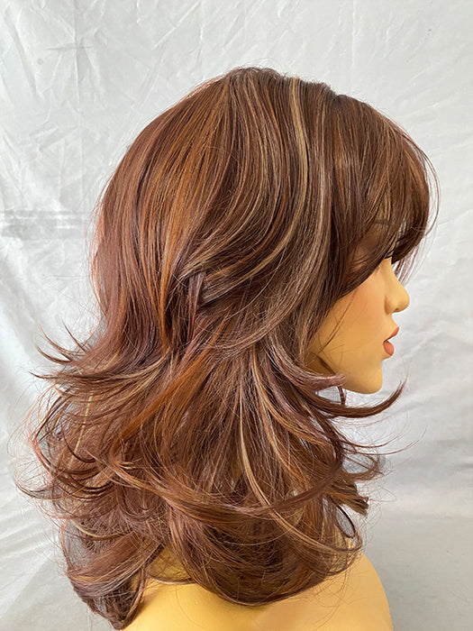 Medium Long Layered Haircut Brown Strawberry Blond Synthetic Wigs Buy